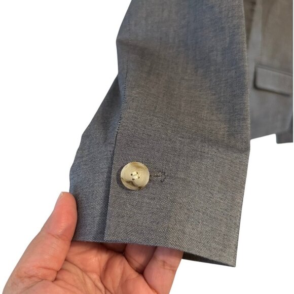 Talbots Women's Gray Blazer Size 10 Petite - Picture 8 of 13